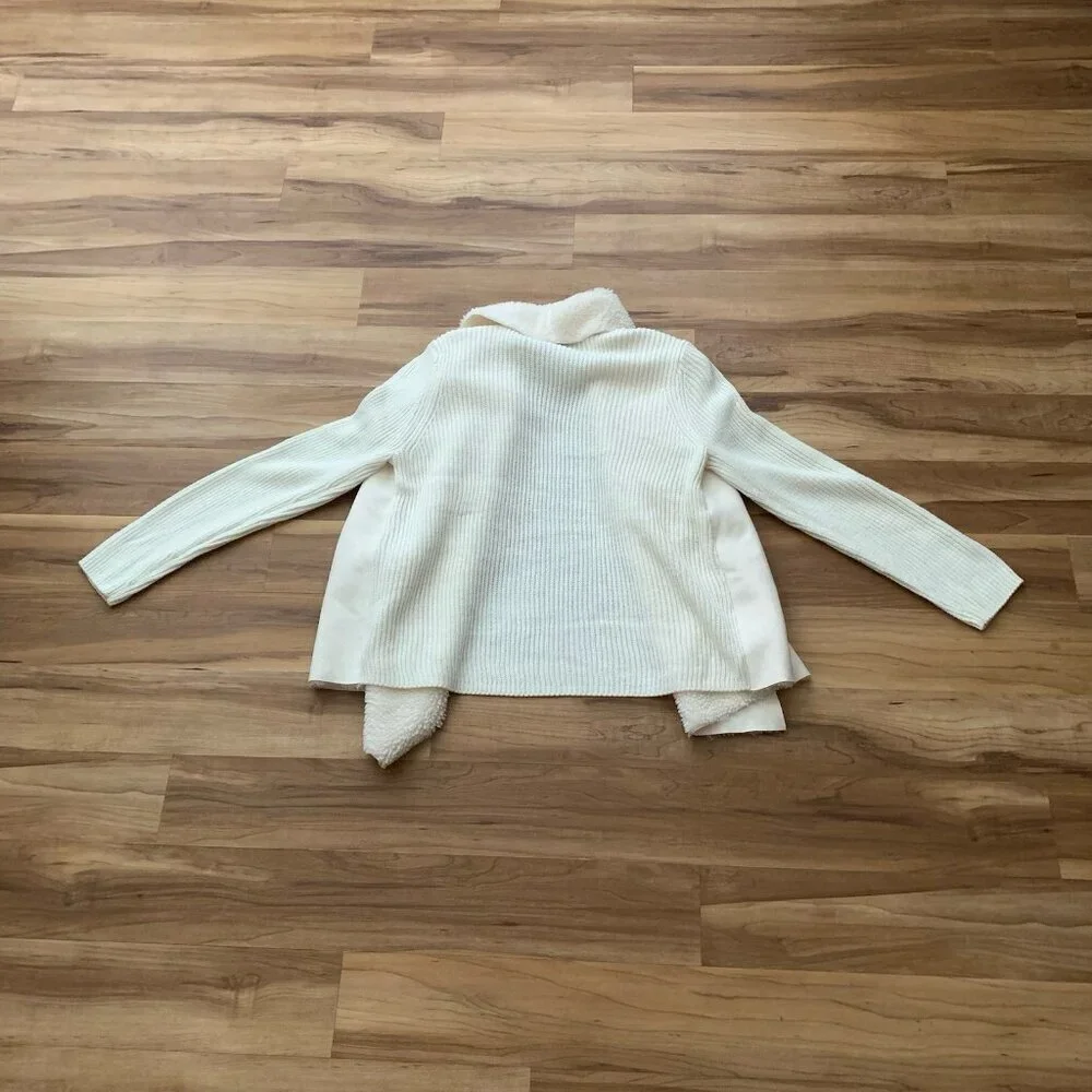 Cozy Cream Hooded Knit & Sherpa Cardigan - Picture 6 of 11